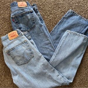 2 Pair Lot Vintage Levi’s  501 Buttonfly Denim Blue Jeans 36x30 Mexico 90s/00s